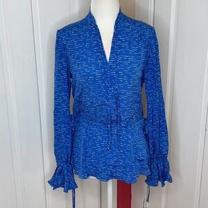 Derek Lam 10 Crosby, Silk Peplum Top